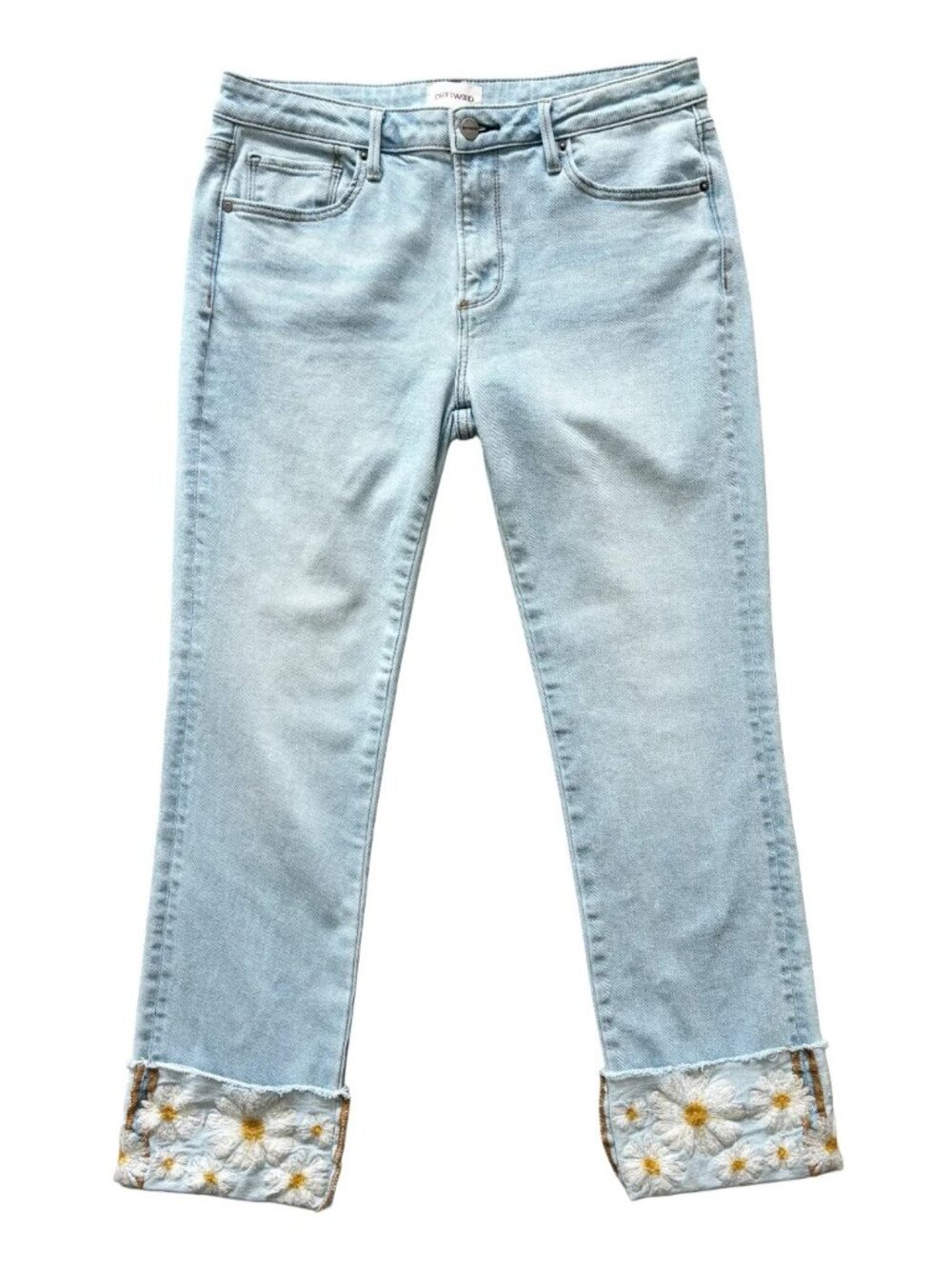 NEW DRIFTWOOD Colette Daisy Daydream Light Wash Jeans SZ 8
